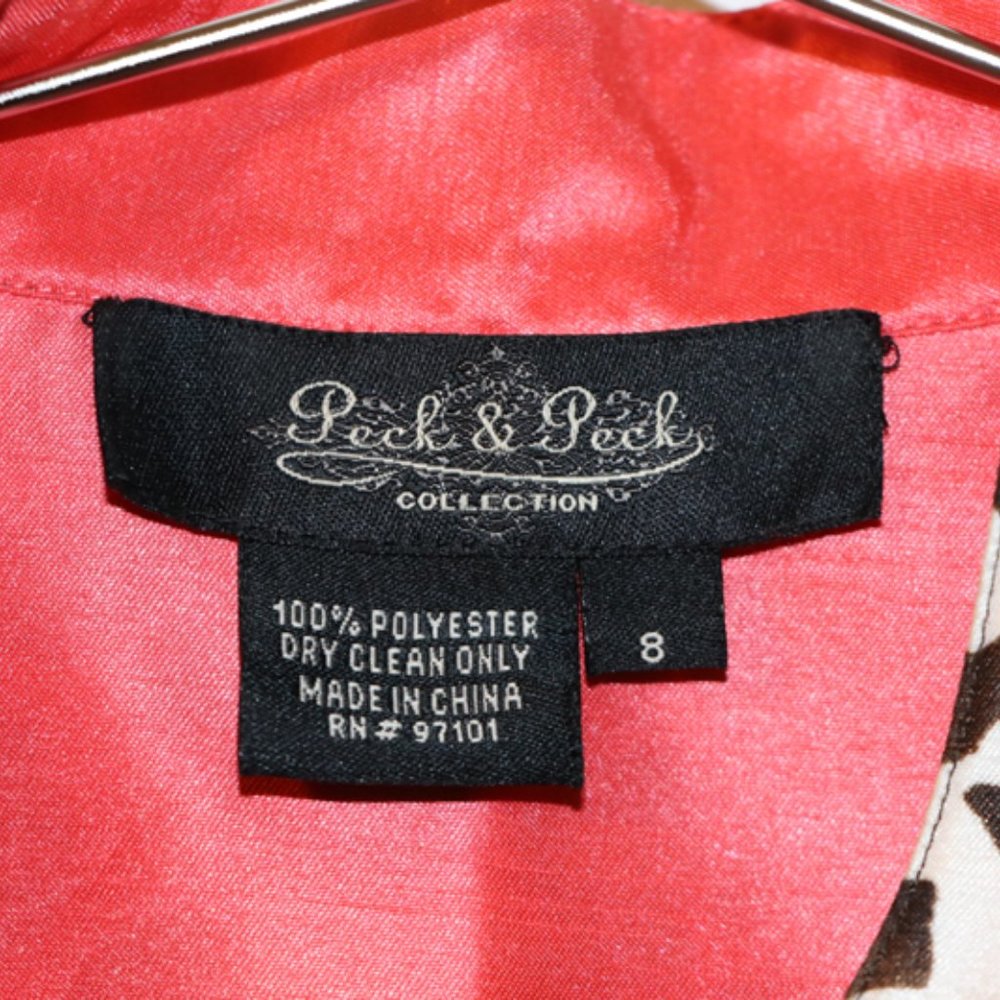 Peck & Peck lined jacket, roses and leaves, size 8 - Picture 3 of 5
